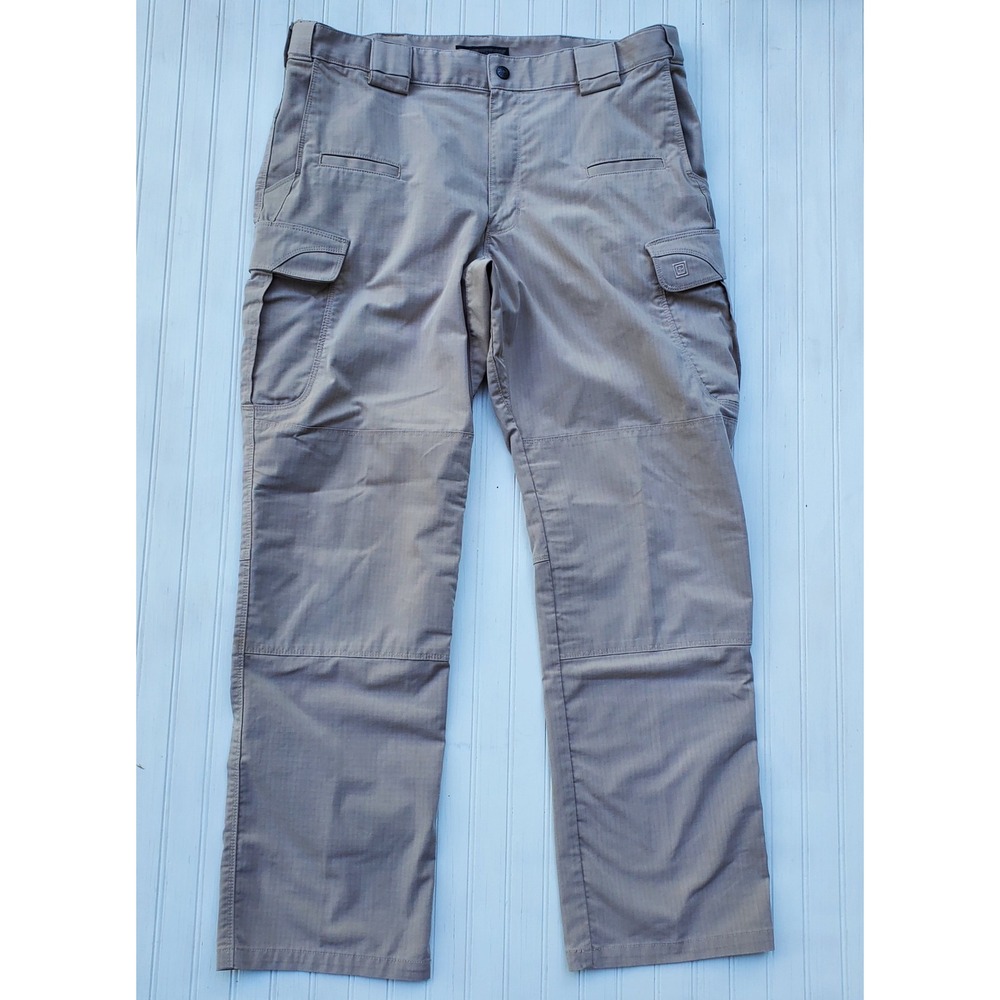 5.11 Tactical Stryke Cargo Pants Mens 36x32 Khaki Tan Ripstop Work Trousers